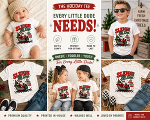 Sleigh All Day Christmas Shirt, Santa Christmas Shirt for Kids, Toddler Christmas Tee, Baby Christmas Bodysuit, Funny Holiday Shirt, Christmas Gift
