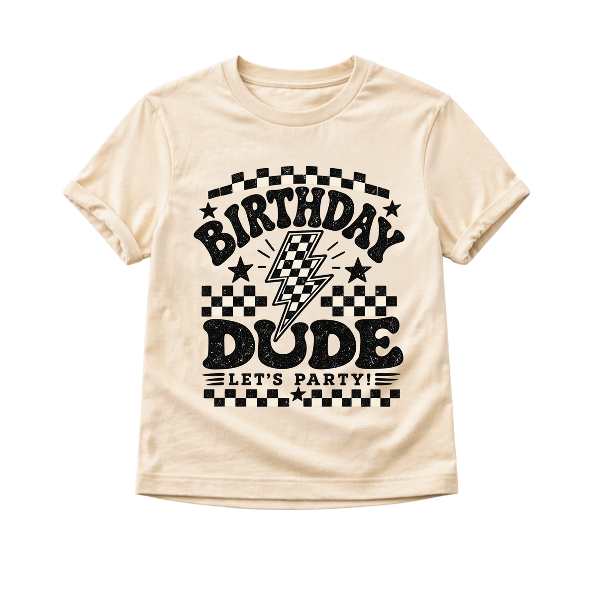 Birthday Shirt for Boys, Birthday Dude Toddler Tee, Kids Birthday Shirt, Checkered Birthday Outfit, Retro Birthday Boy Shirt