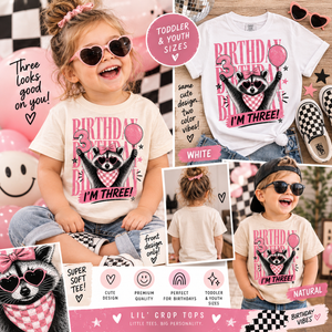 Birthday I'm Three - Racoon