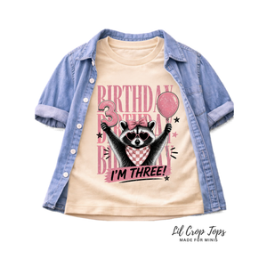 Birthday I'm Three - Racoon