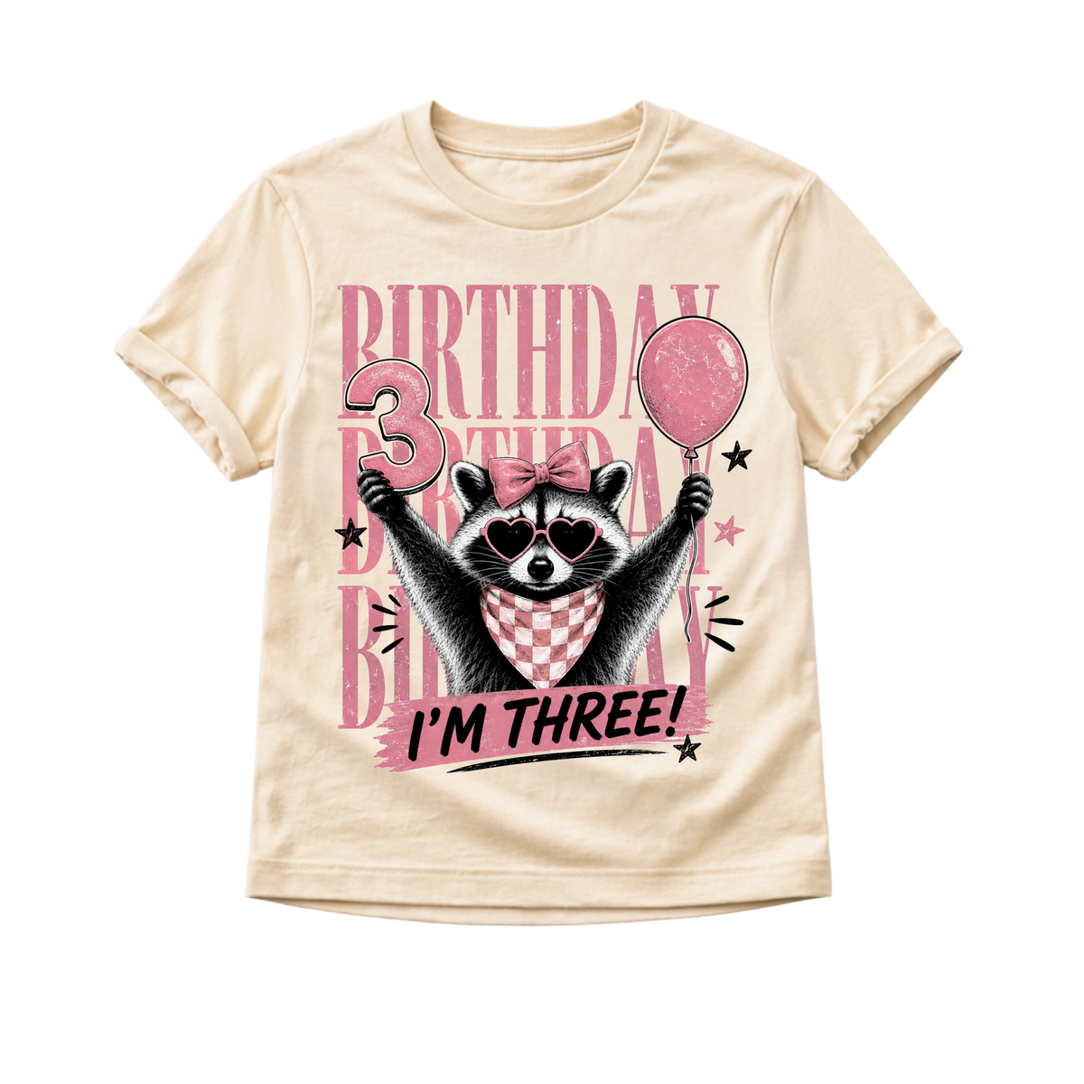 Birthday I'm Three - Racoon