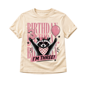 Birthday I'm Three - Racoon