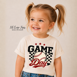 Kids Baseball Game Day Shirt, Toddler Baseball Tee, Baby Baseball Bodysuit, Little League Outfit, Baseball Season Shirt for Boys Girls