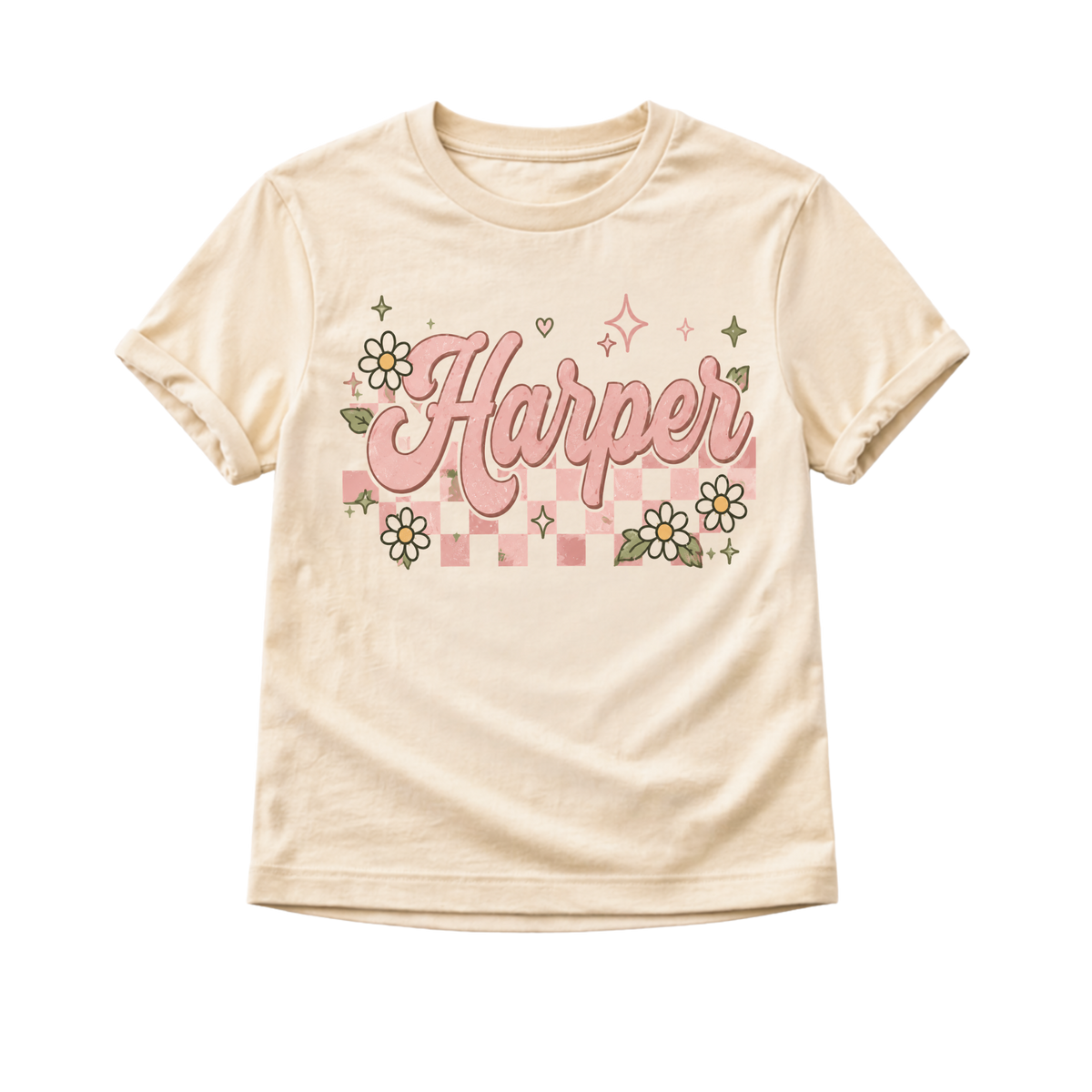 Custom Name Shirt for Girls, Personalized Toddler Shirt, Floral Name Shirt, Retro Kids Tee, Boutique Girl Shirt, Custom Birthday Gift