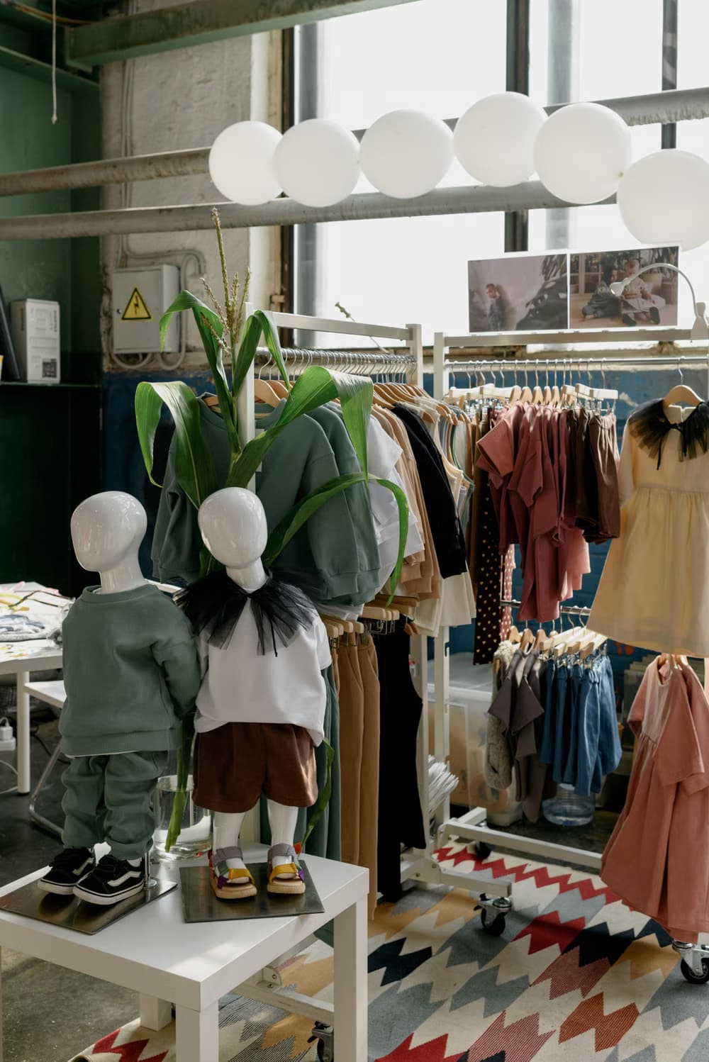 Boutique kids clothing store interior