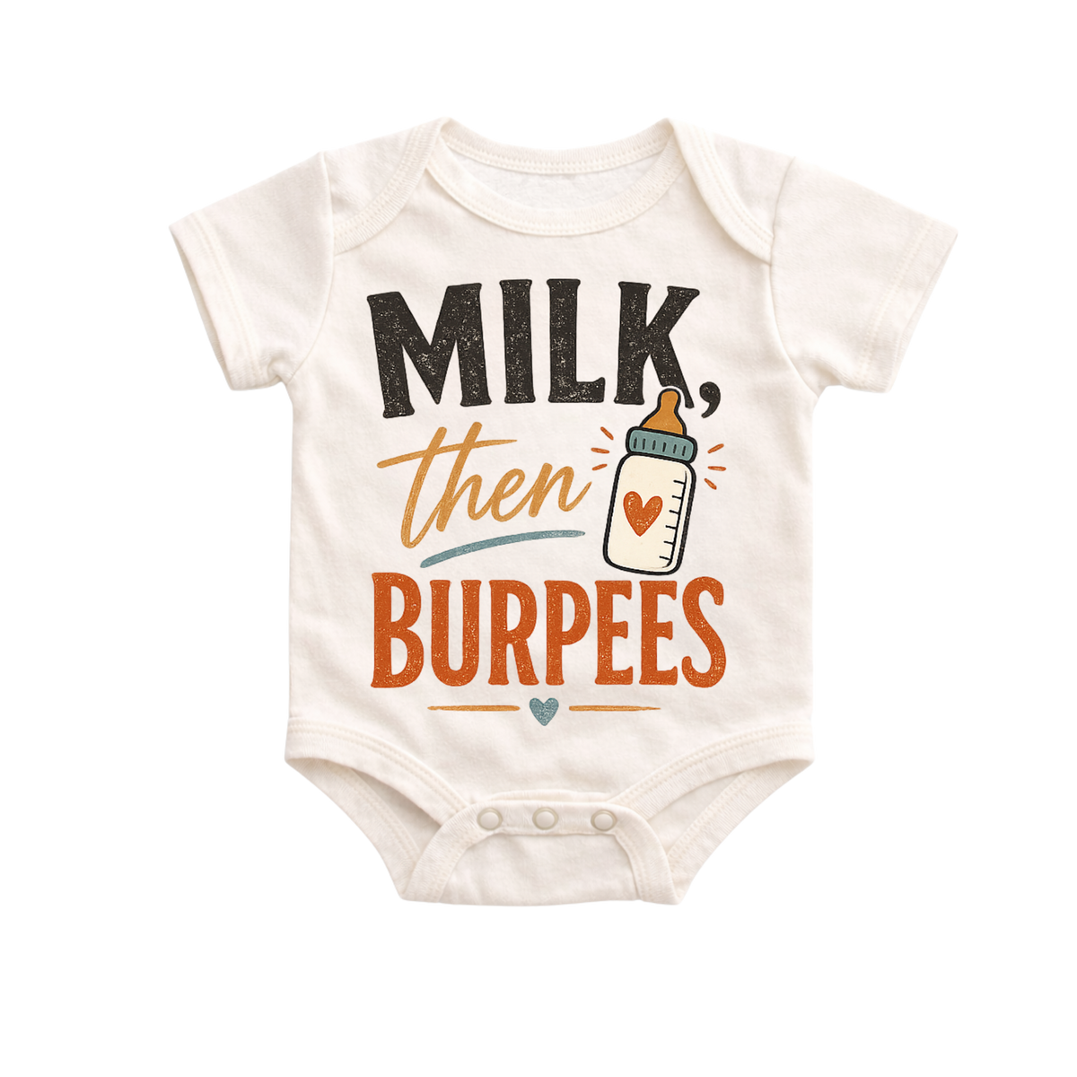 Milk Then Burpees Baby Bodysuit, Funny Baby Bodysuit, Newborn Outfit, Baby Shower Gift, Infant Bodysuit, Funny Baby Clothes, New Baby Gift