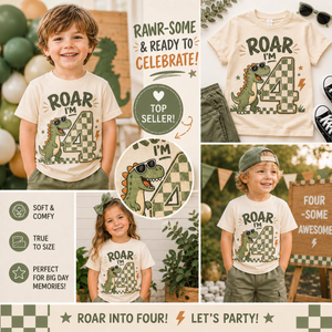 Roar I'm Four Birthday