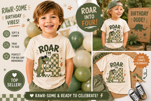 Roar I'm Four Birthday