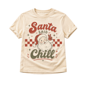 Santa Said Chill Shirt, Funny Christmas Shirt, Toddler Christmas Shirt, Baby Christmas Bodysuit, Retro Santa Shirt, Vintage Christmas Tee, Holiday Outfit