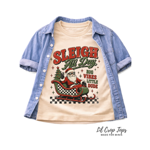 Sleigh All Day Christmas Shirt, Santa Christmas Shirt for Kids, Toddler Christmas Tee, Baby Christmas Bodysuit, Funny Holiday Shirt, Christmas Gift