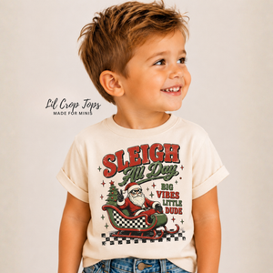 Sleigh All Day Christmas Shirt, Santa Christmas Shirt for Kids, Toddler Christmas Tee, Baby Christmas Bodysuit, Funny Holiday Shirt, Christmas Gift