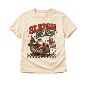 Sleigh All Day Christmas Shirt, Santa Christmas Shirt for Kids, Toddler Christmas Tee, Baby Christmas Bodysuit, Funny Holiday Shirt, Christmas Gift